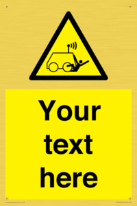 Custom warning run over by operator controlled machine